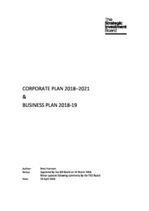 SIB Corporate and Business Plan 2018 21